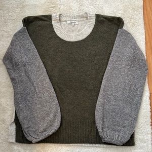NEVER WORN Madewell balloon sleeve crew neck sweater size small